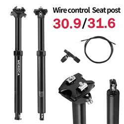 MEROCA Telescopic Bike Seat Post 30.9/31.6mm mtb bicycle Adjustable seats saddle seatpost Retractable internal wiring rod