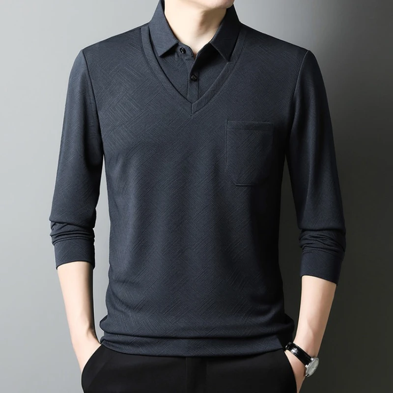 2025 Two Warm Long Sleeved Shirts for Autumn and Winter Men's Vacation