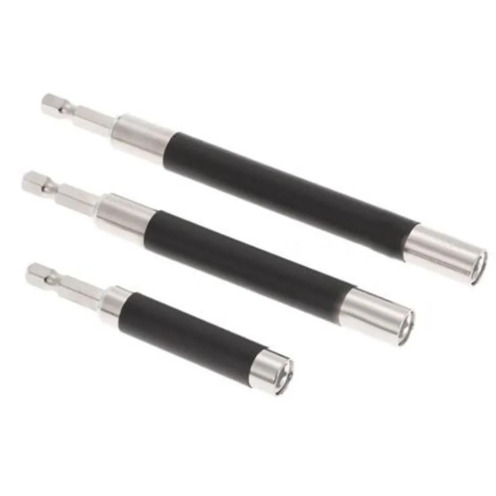 2pcs 1/4 Drill Bit Holder Adapter Hex Screw Socket Magnetic Impact Driver Extension Rod Quick Change Holder Drive Guide