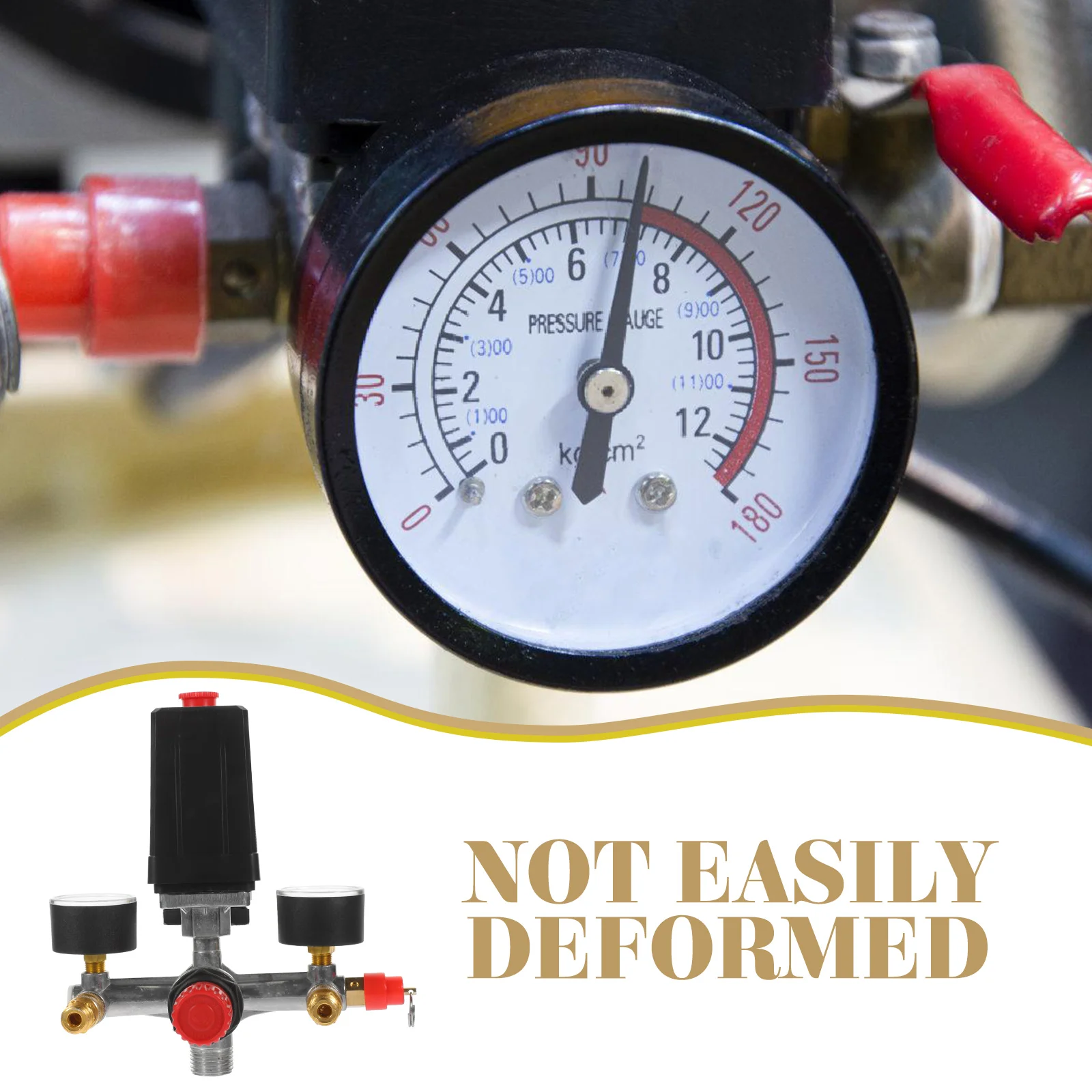 

Редукционный клапан с барометром, предохранительный клапан с одним отверстием, прочная черная замена для монтажного кронштейна переключателя давления