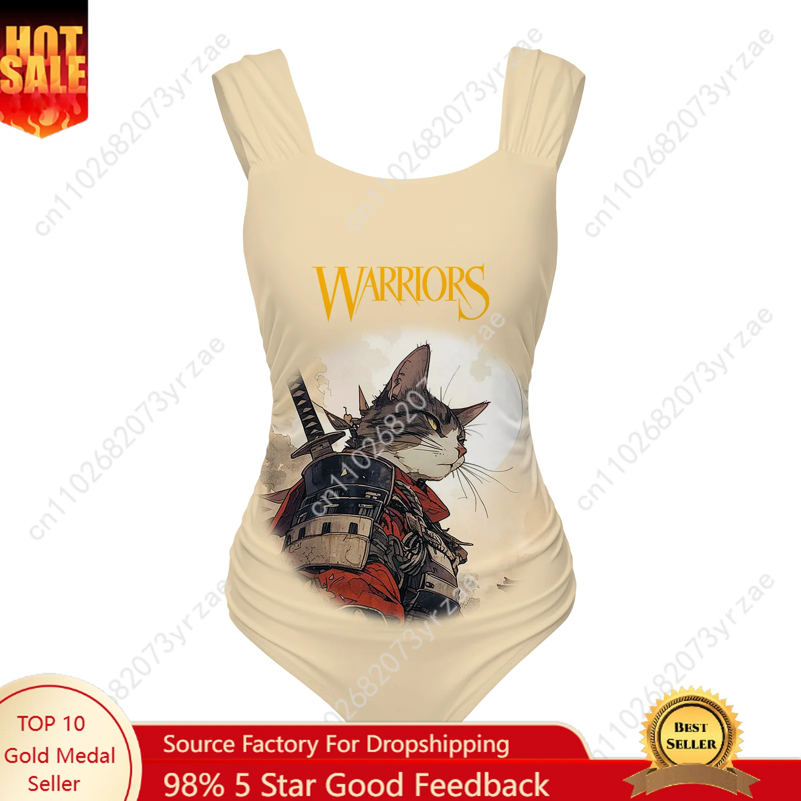 

Цельный купальник Cat Warrior с широкими бретелями, женские купальные костюмы, персонализированные купальники, вечерние у бассейна, сексуальное бикини, костюмы на заказ