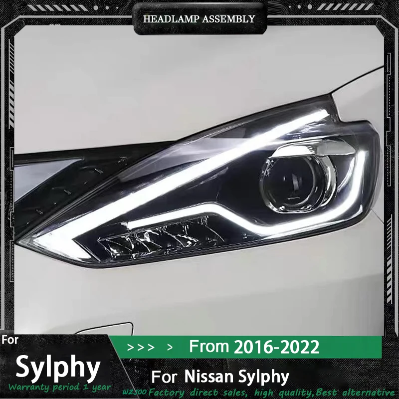

Auto Part LED Lamp Headlights for Nissan Sentra Sylphy Pulsar 2016-2022 B18 Dynamic Turn Signal High Beam Lens DRL Assembly