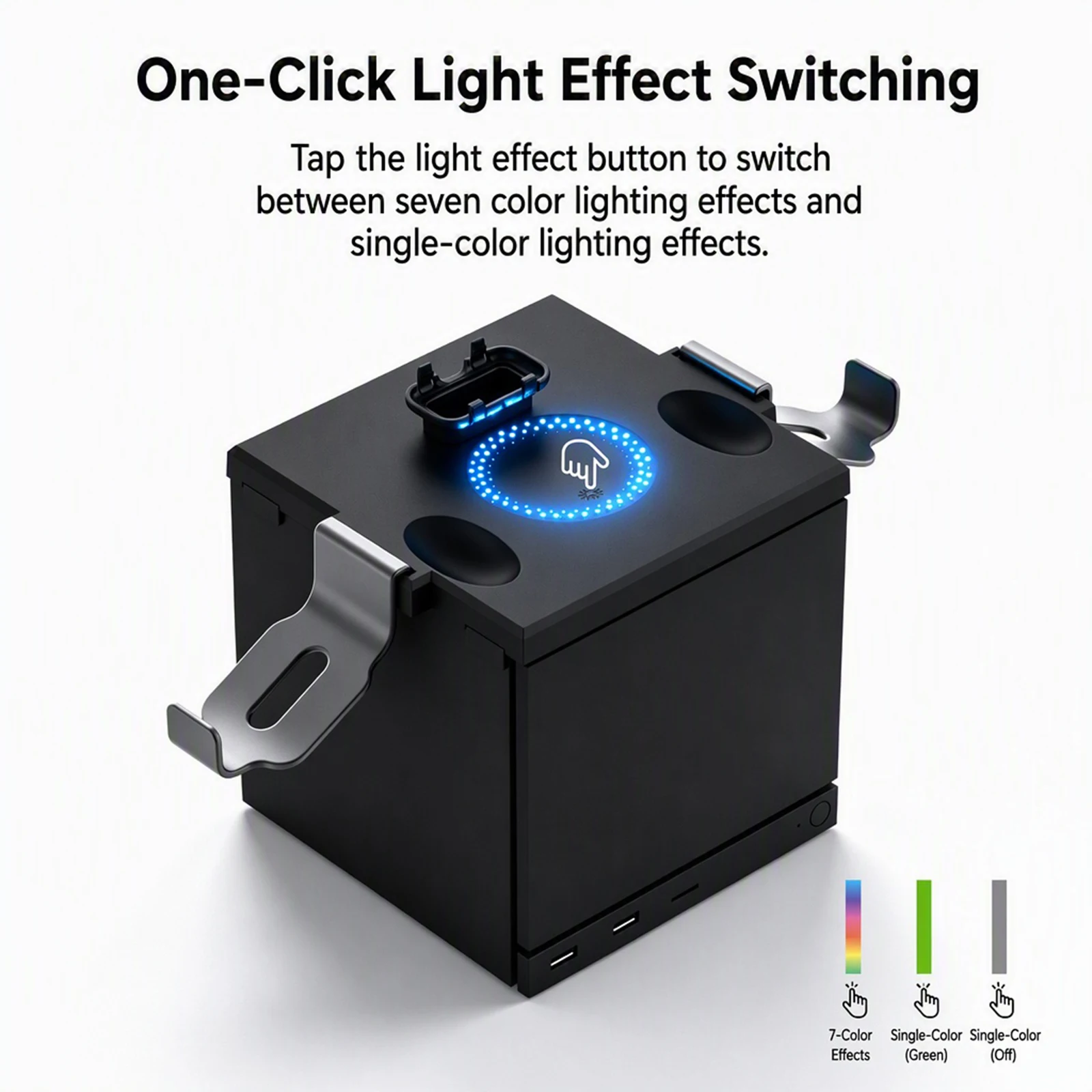 Dual Side Metal Rack Charging Dock for Steam Controller 2 RGB One-Key Light Transform GP-833 Stand