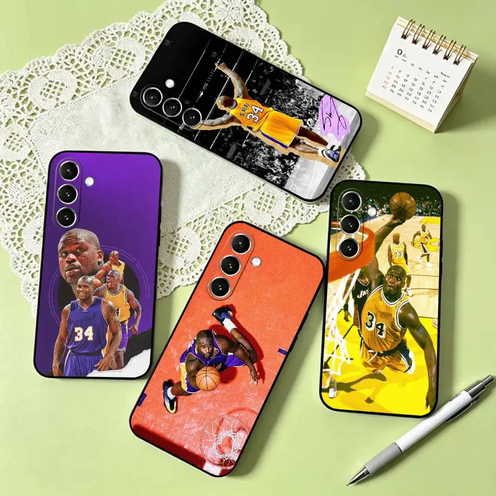 Funda de teléfono S-Shaquille O-ONeal Basketball de silicona negra suave para Samsung Galaxy A73,A72,A71,A70,A53,A52,A51