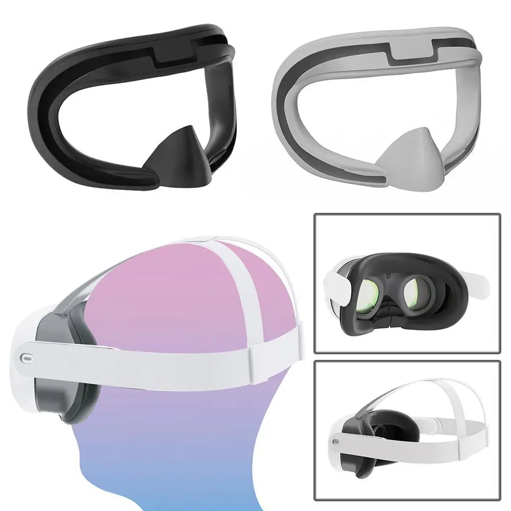 Maschera per gli occhi in Silicone per casco Meta Quest3 maschera in Silicone oscurante per accessori per Cover protettiva Meta Quest 3 VR