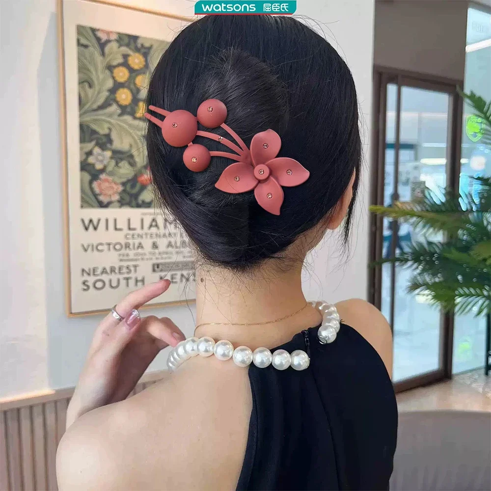 Matte Flower Hair Clips for Women Duckbill Bendy Hairpin Hair Claws barrettes Accessories for Back of Head Pieces Decoration