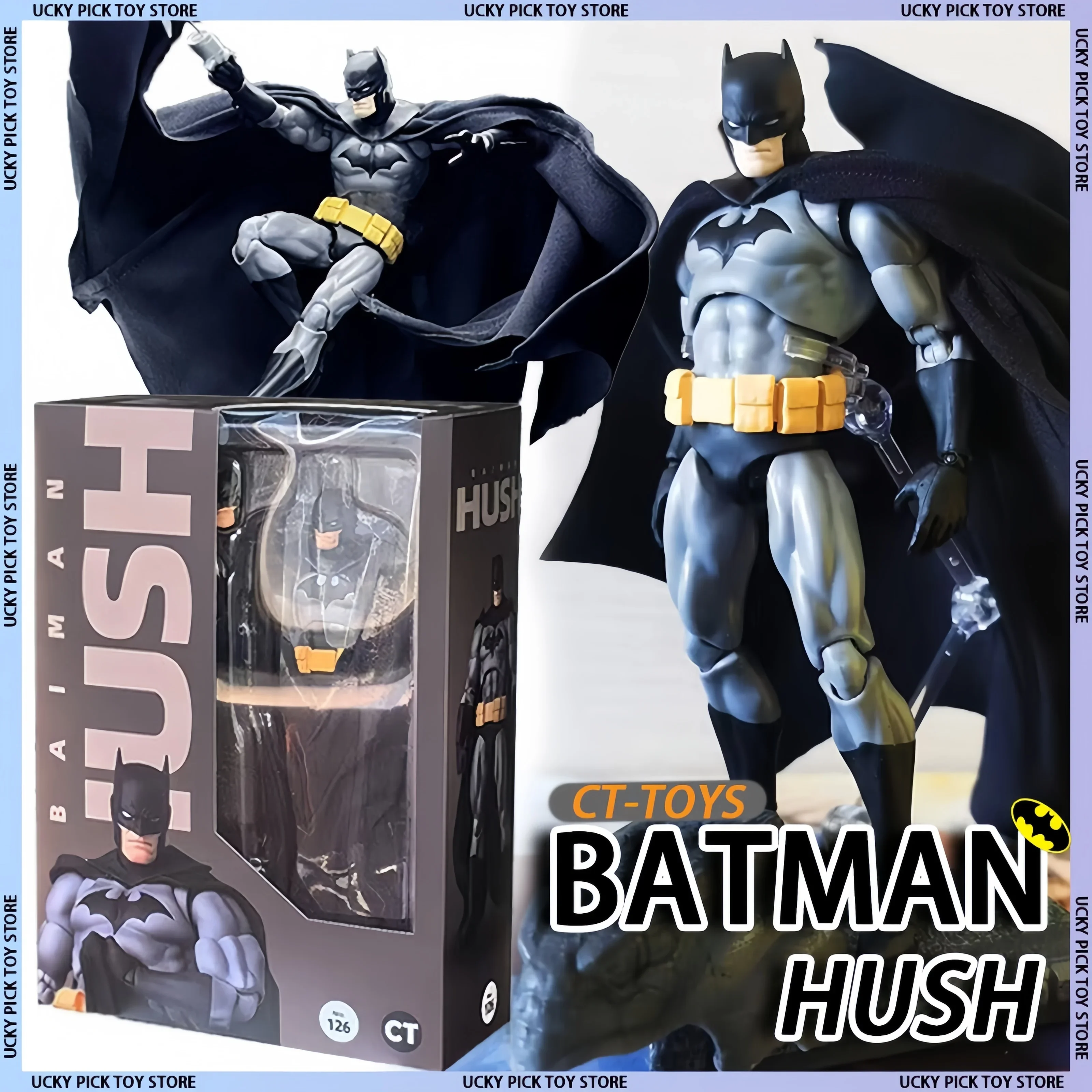 mafex126-comic-version-silent-batman-black-ct-factory-domestic-ko-justice-league-dc-action-figure-model