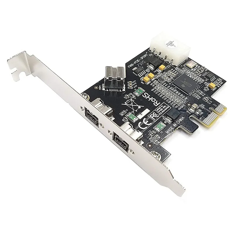 Imagem -05 - Adaptador de Cartão Controlador para Win 10 Pci-e Firewire 800 Ieee External1394b x 1394b Interno x Portas