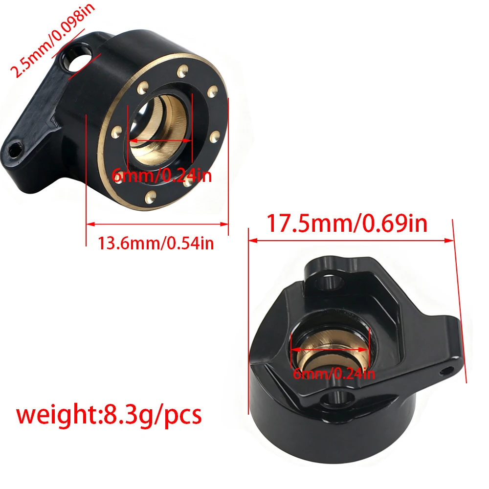 4PCS brass steering cup and rear axle counterweight 1/30 Aixal SCX30 Lie Ma, Ford K10 D411 RC tracked vehicle parts counterweigh