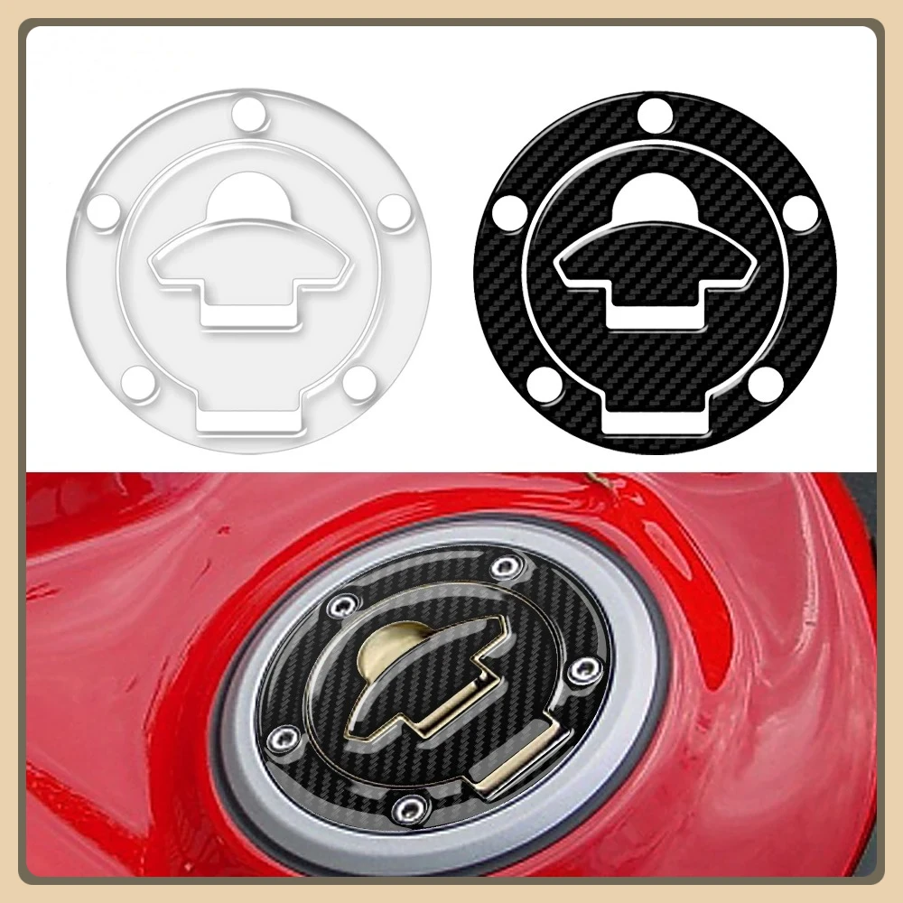 

For Ducati Models Up To 2008 (5 Holes) Transparent Motorcycle Fuel Cap Protection Sticker