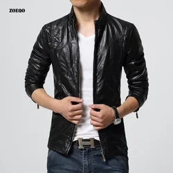 Men's PU Jackets Coats Motorcycle Leather Jackets Men Autumn Spring Leather JACKET and coat Casual Biker Jacket Male Outerwear
