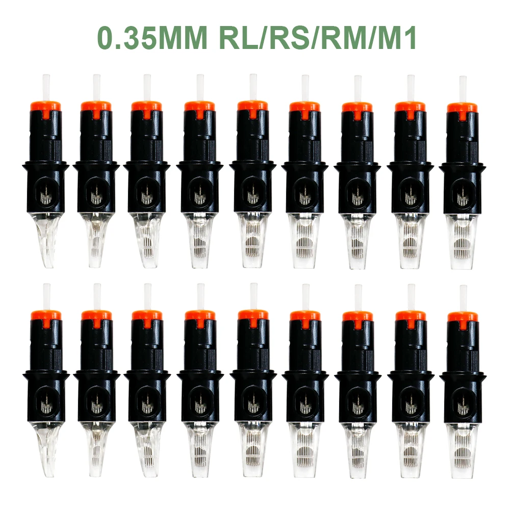 5/10pcs Tattoo Permanent Cartridges Needle Pigment Sterilized RL RS RM M1 Eyebrow Lip Makeup Needles For Tattoo Machine Pen