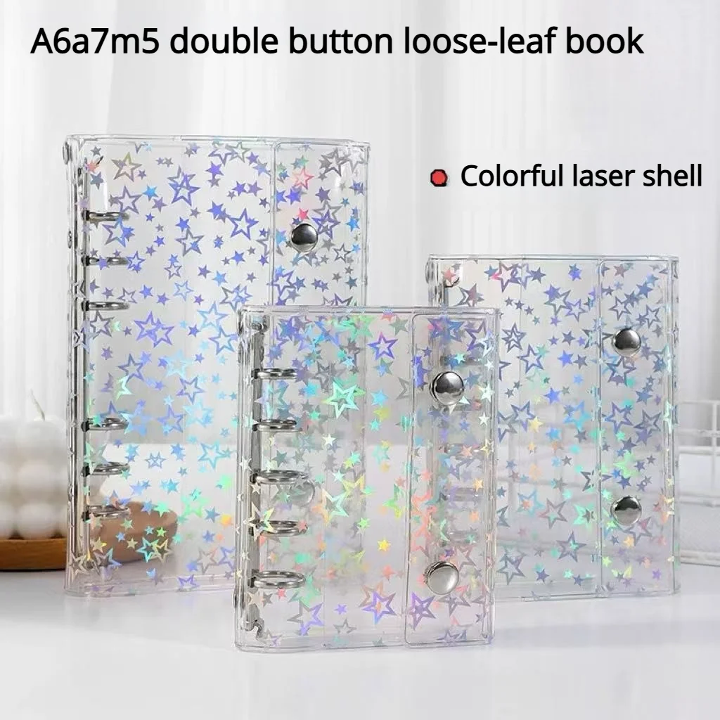 M5 A6 A7 الميزانية الموثق غطاء واضح بريق بولي كلوريد الفينيل الموثق إعادة الملء دفتر للصور ألبومات الصور المنظم مخطط مجلد #1
