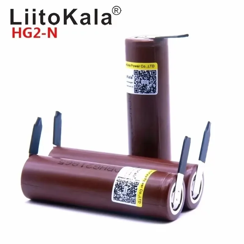 2024 Liitokala new HG2 18650 3000mAh battery 18650HG2 3.7V discharge 20A, dedicated For hg2 batteries + DIY Nickel