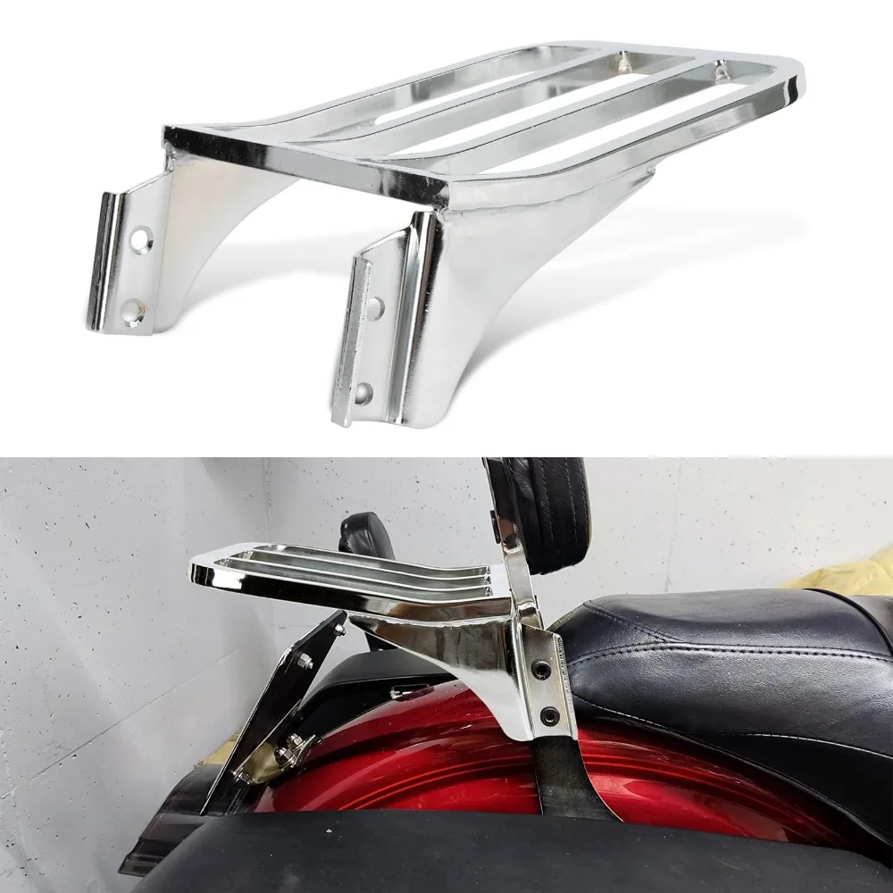 

Motorcycle Rear Sissy Bar Backrest Detachable Luggage Rack For Harley Sportster XL 04-22 Dyna 06-up Softail 84-05 FLST FLSTC