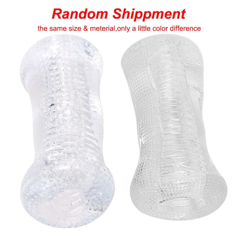 13cm Male Masturbator Transparent Jelly Artificial Vaginal Real Pussy for Men Penis Exerciser Cock Enlarger Suck Sex Toys Erotic - Image 3
