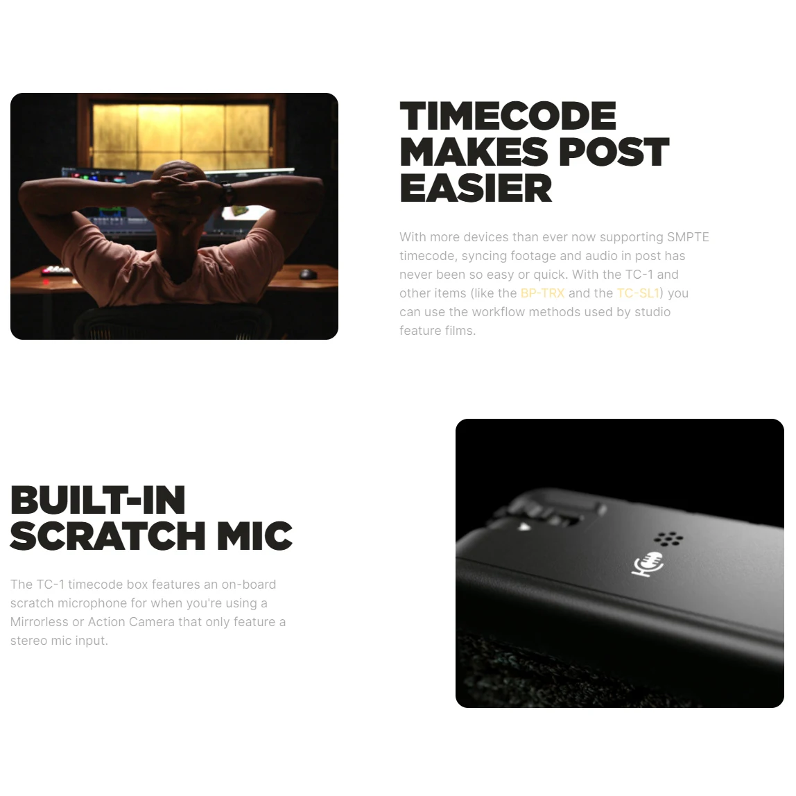 Deity TC-1 KIT Wireless Timecode Box 3 PCS,2.4G Radio,Timecode Accuracy 0.5ppm,8 Channel,Max Range 250 FT