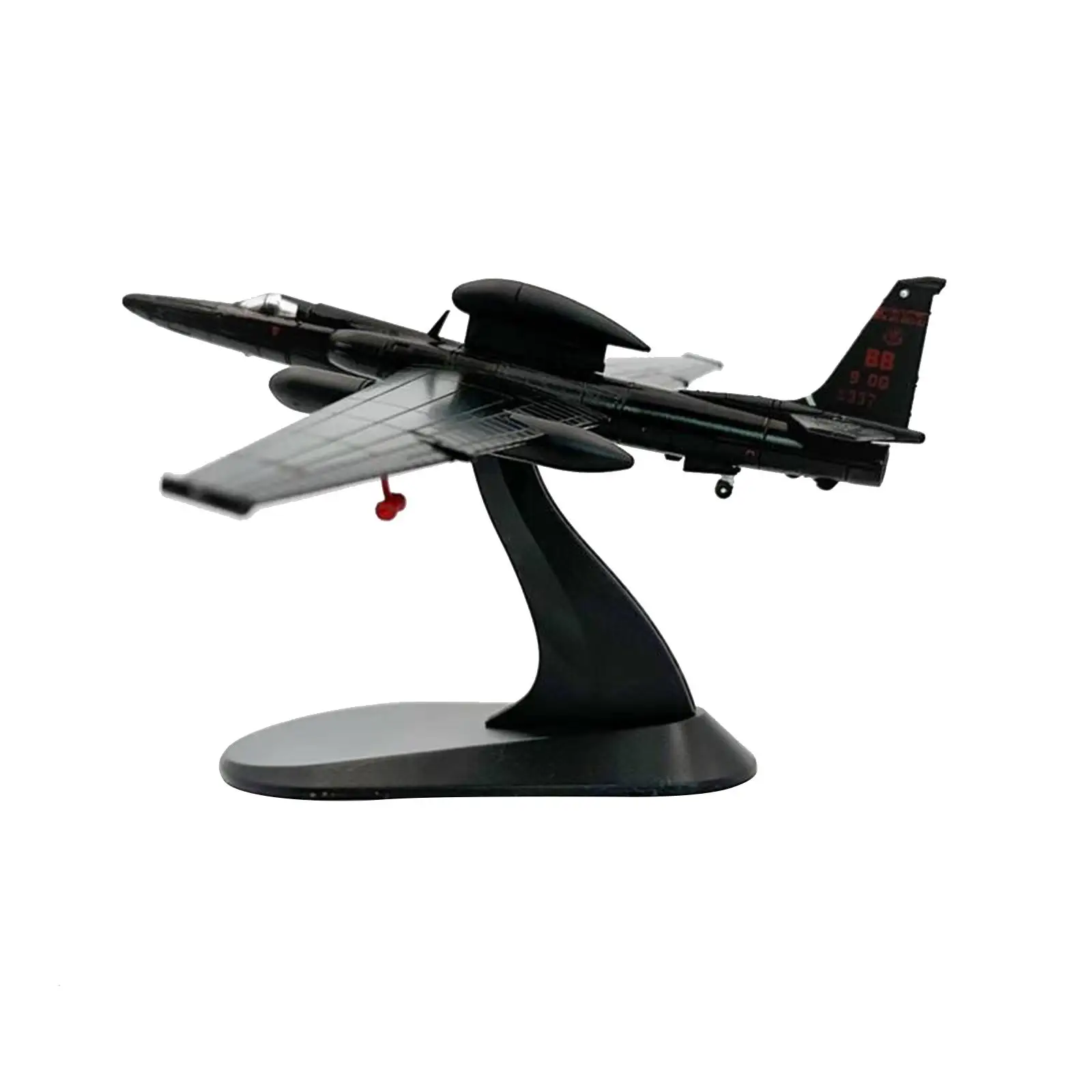 1:144 U-2R Aircraft Model Collection Tabletop Decor Alloy Fighter Jet with Base for Bar Office Bookshelf TV Cabinet Living Room