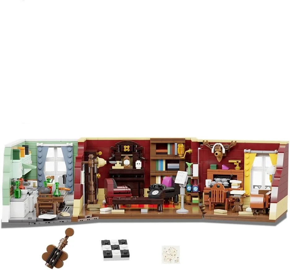 Pantasy Apartments Building Blocks Set, Sherlocked Baker Street Bricks Kit, Holmesed Delightful Nostalgia Collectible Gift Toys