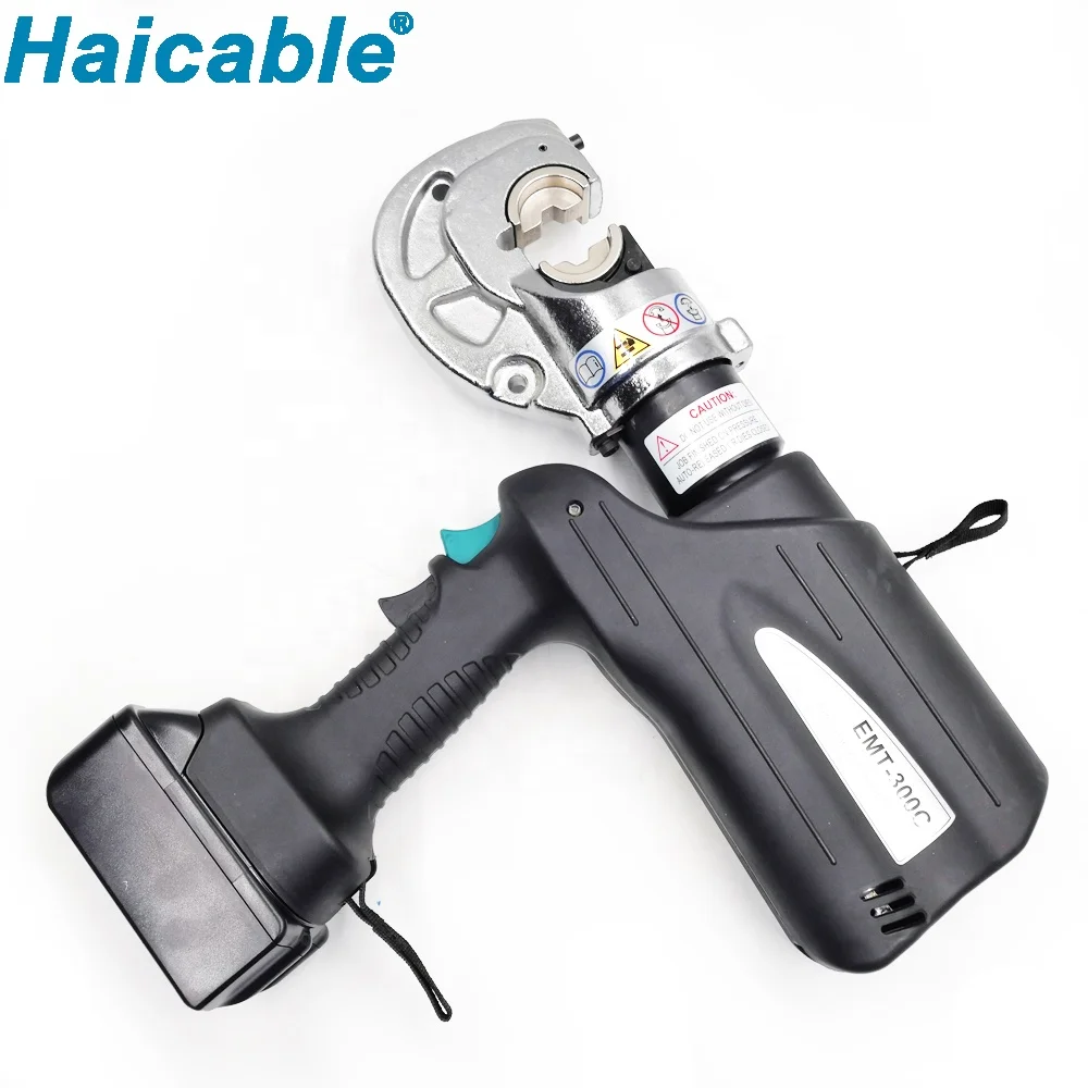 EMT-300C 16-300mm2 رأس العقص السريع 360 درجة الدورية بطارية تعمل بالطاقة أدوات هيدروليكية آلة العقص الهيدروليكية #2