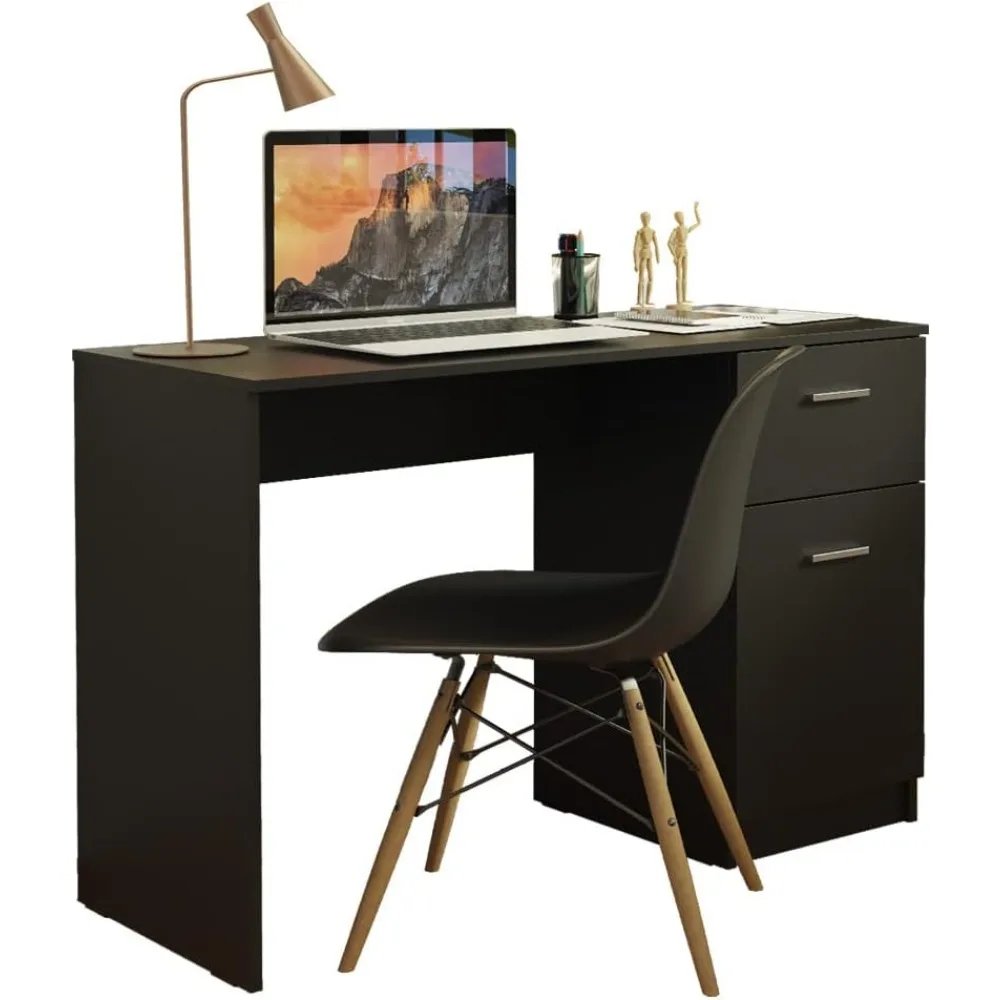 

Compact Computer Desk Study Table for Small Spaces Home Office 43 Inch Student Laptop PC Writing Desks with Storage and Drawer