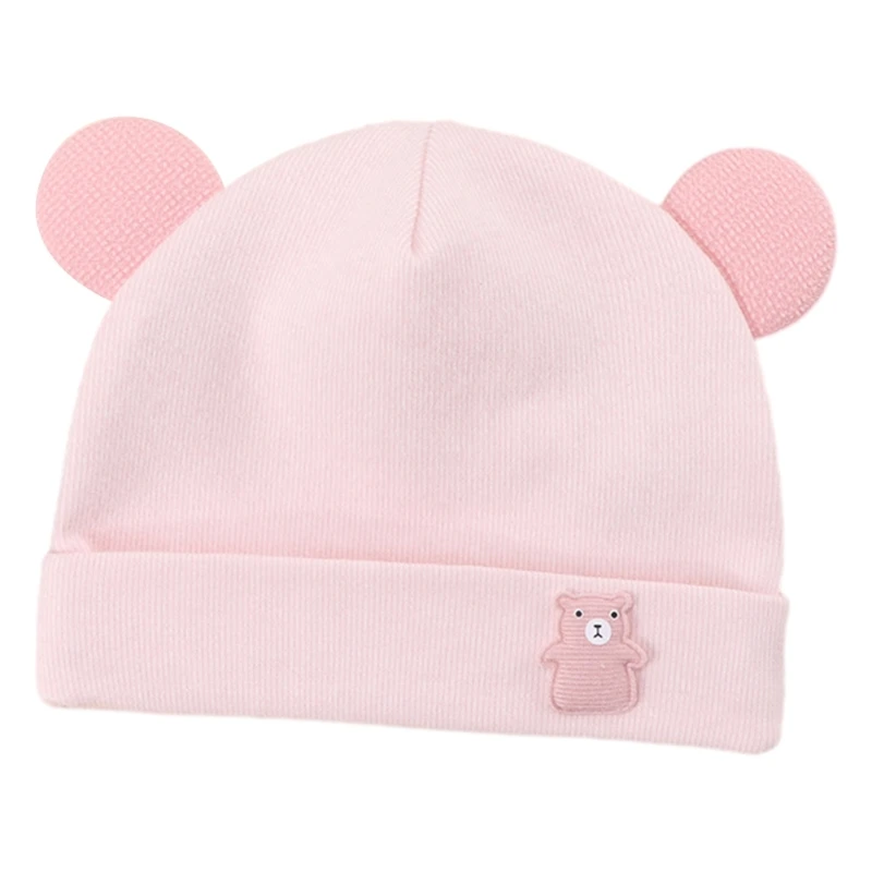 Cotton Baby Hat Soft Single Layer Bonnet Spring Summer Hospital Caps Breathable Newborn Essential for 0-6 Months Infants