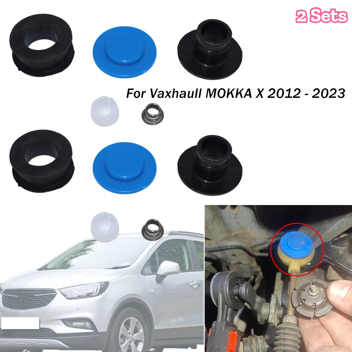 2pcs Gearbox Linkage Cable Bushing Repair Kit For Vaxhaull MOKKA X 2012 - 2022 2023 Manual End Rod Accessories Replacement Parts