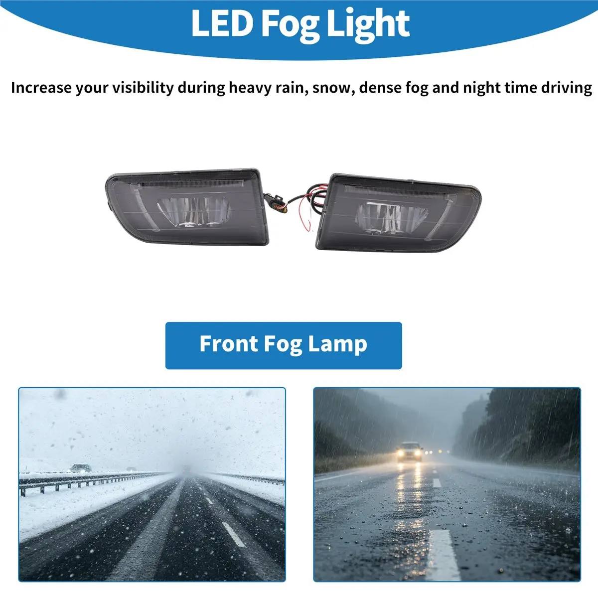 #72Q (Black)Car Front Bumper LED Fog Light for Toyota Corolla AE100 AE101,Automotive Parts & Accessories