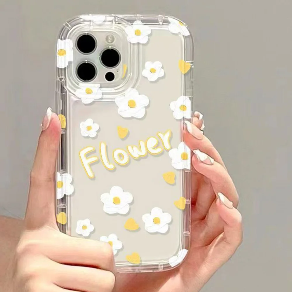 

Daisy Sunflower Clear Phone Case For Xiaomi 14 Cases Xiaomi 13 12 Pro 11 Lite 5G 13T 12T Poco F5 X6 X3 Shockproof Soft TPU Cover