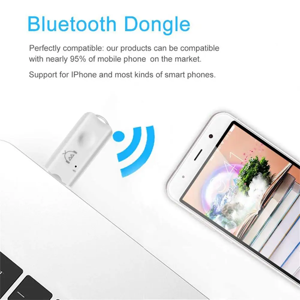 External Usb Bluetooth Music Receiver Wireless Audio Adapter With Microphone For Mobile Phone Hands-free Calling