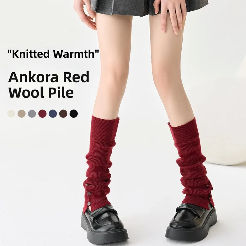 Winter Knitted Leg Warmers Women Cashmere Feel Over Knee Thigh High Socks Boot Sleeves Solid Color Cozy Slouchy Warm Leg Tube
