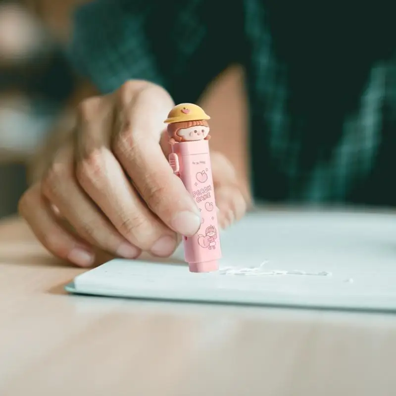 Push Pull Eraser Cute Cartoon Slide Erasers For Kids Expandable Cartoon Cute Design For School Creative Retractable Pencil