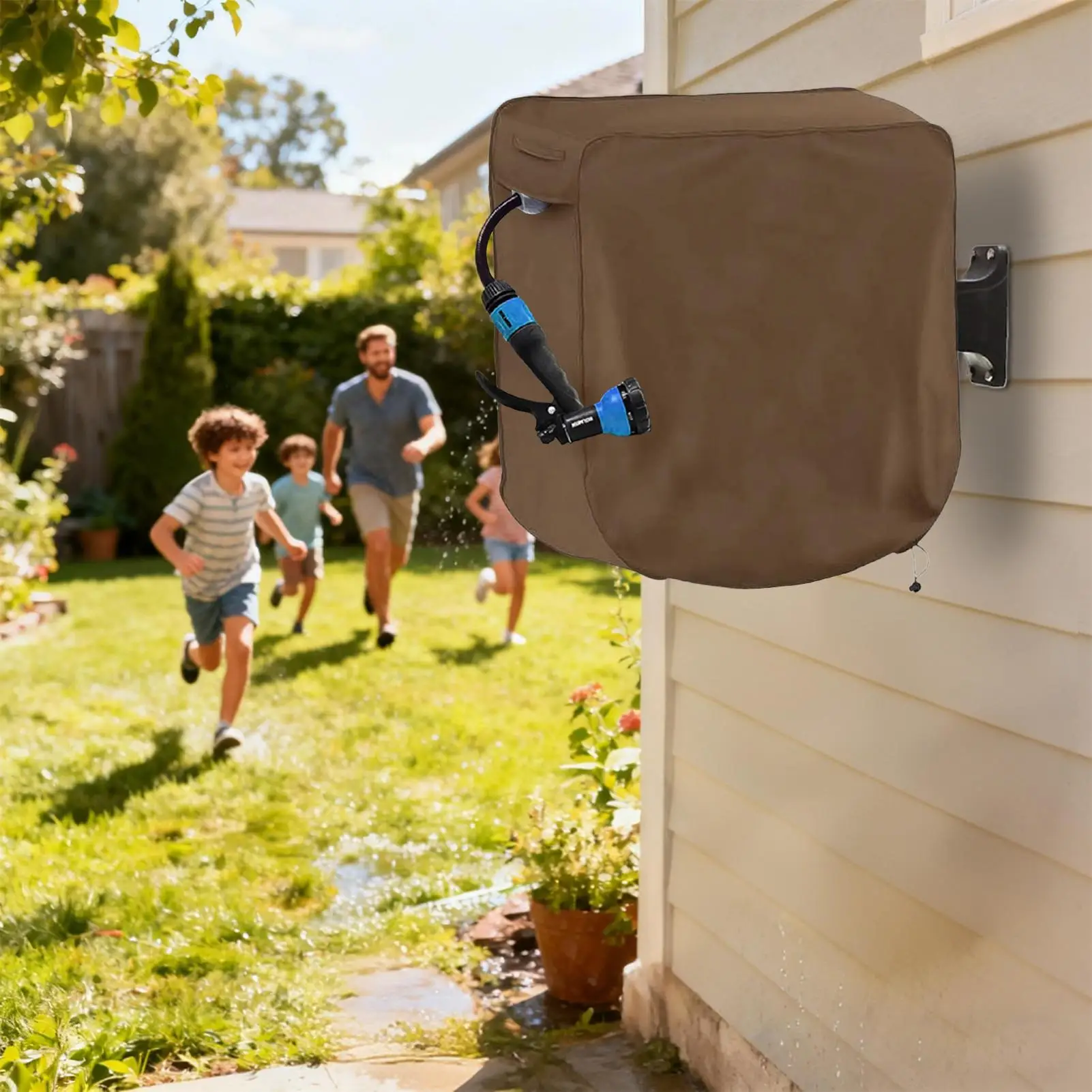 

Крышка катушки для шланга, устойчивая к ультрафиолетовому излучению, водонепроницаемая, не выцветающая, выдвижная крышка катушки для шланга для наружного двора, заднего двора, фермы, подъездной дороги