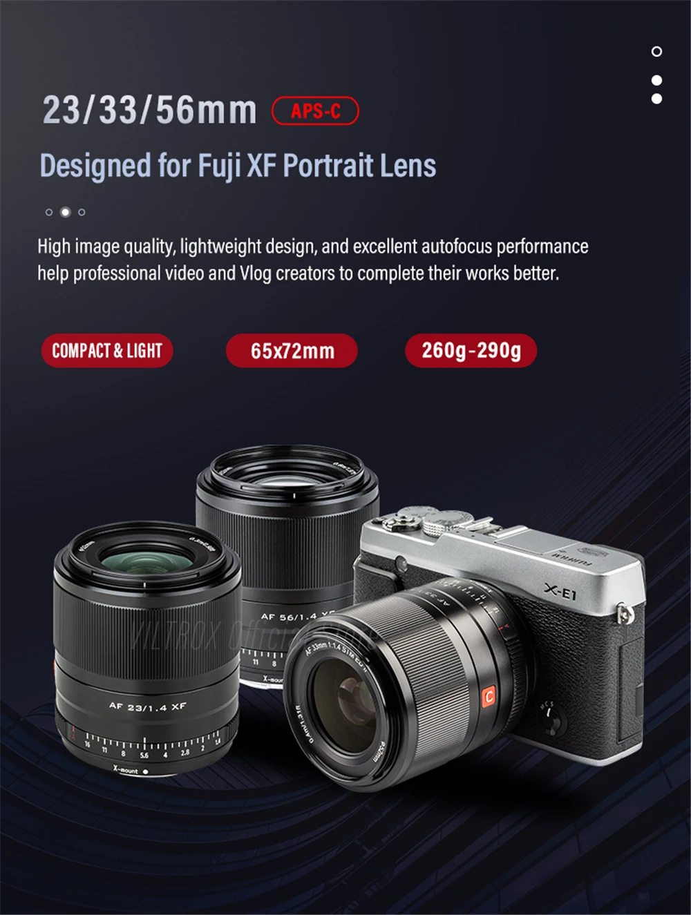 Viltrox 23mm 33mm 56mm F1.4 XF Objektiv Autofokus Porträtobjektive mit großer Blende für Fujifilm Fuji X Mount Kameraobjektiv X-T4 X-T30 – Detail 4