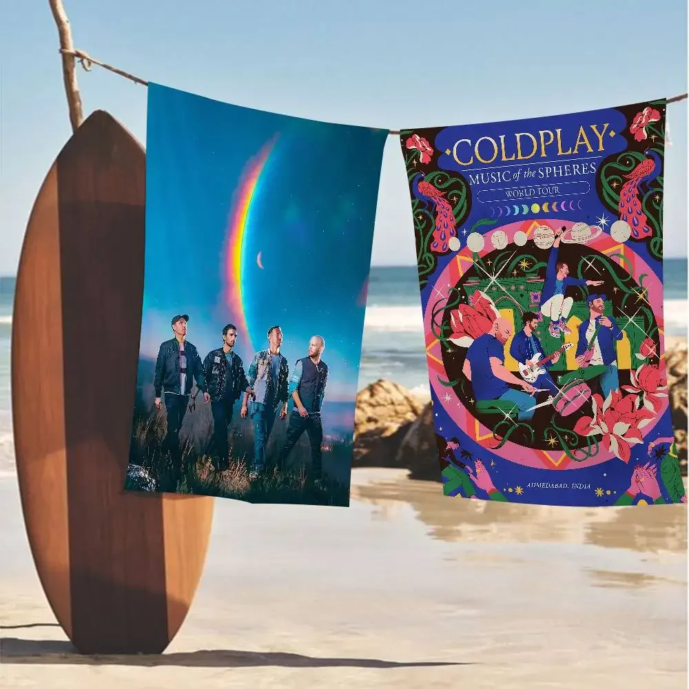 Band C-COLDPLAY Album Anime Beach Swimming Towel Soft Absorbent Washcloth Children's Gifts For Kids Travel Camping Gym