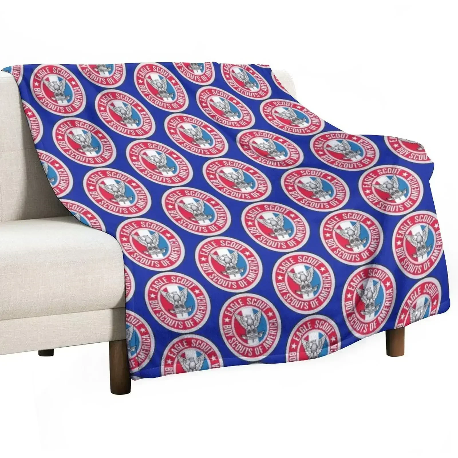 Eagle Scout Badge Throw Blanket Travel Heavy Soft Beds Bed linens Luxury Luxury St Blankets