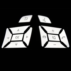 Steering Wheel Button Switch Trim Cover Sticker For Mercedes Benz A B C E Ml Gl Cla Gla Glk Sl Slk Class W176 W246 W212 W204