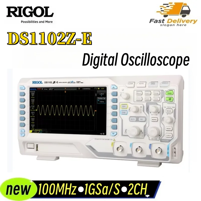 RIGOL DS1102Z-E 100MHz Digital Oscilloscope 2 analog channels