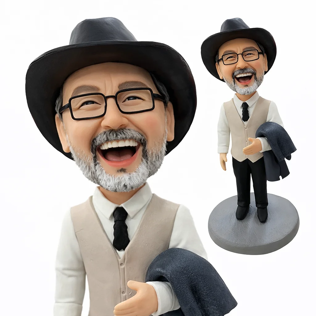 

Custom Bobblehead Personalized Unique Handmade Figurine Action Figure - Upload Your Photo for a Unique Gift