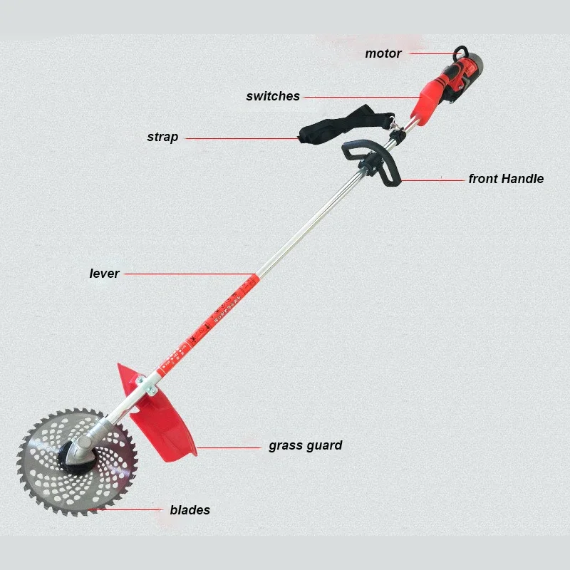 LARIX Agricultural Electric Mover Grass Cutting Garden Tools Cordless Power String Edger Lawn Mower