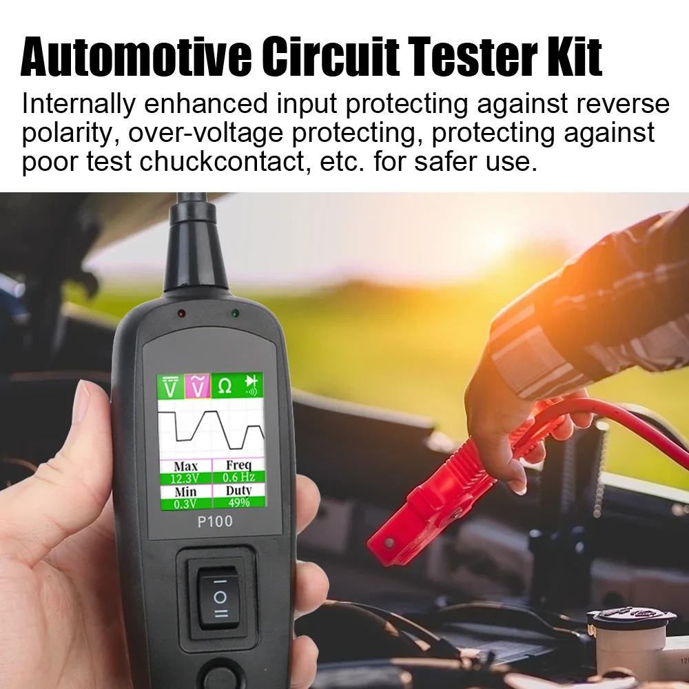 P100 Pen Teste Resistente à Tensão para Carro, Testador, Circuito, Ignição, Scanner de Bateria, Ferramentas de Diagnóstico, Acessórios Auto, Melhor,