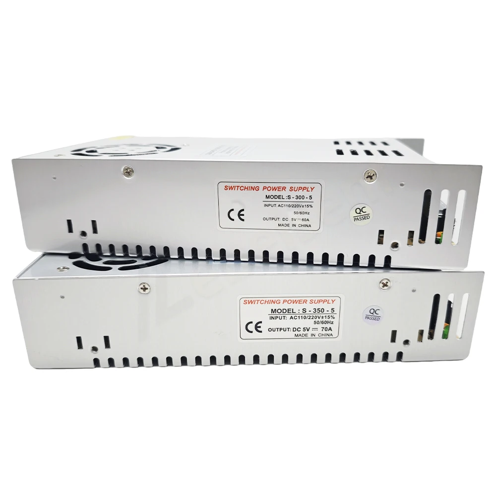 5V 60A 70A 300W 350W Industrial Fan Cooling Power Supply AC110/220V Transformer for Commercial LED Screen Billboard Monitoring