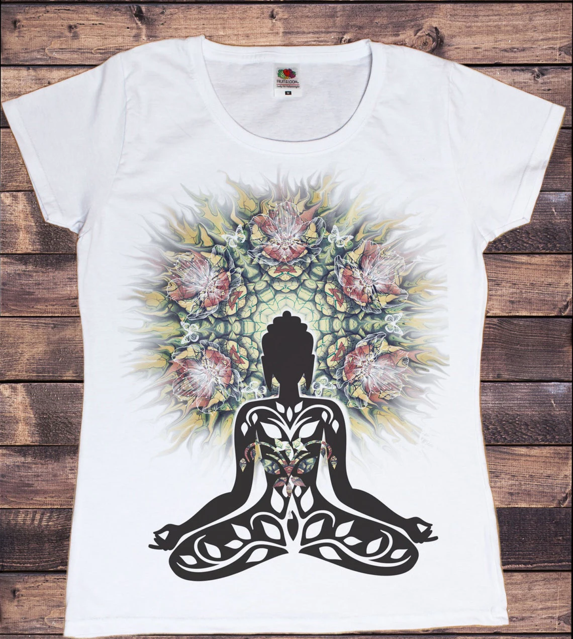 2024 new Watercolor Breathe Chakra Symbols Yoga Print Tshirt Women Bird ade Buddha Meditation Tie Die T Shirt Femme T-Shirt Tops