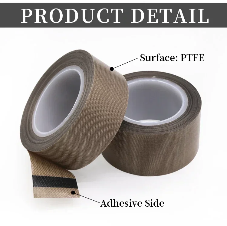 10m/roll PTFE Tape Adhesive Cloth Insulated Vacuum High Temperature Resistant Electrical Heat Insulation Sealing Tapes