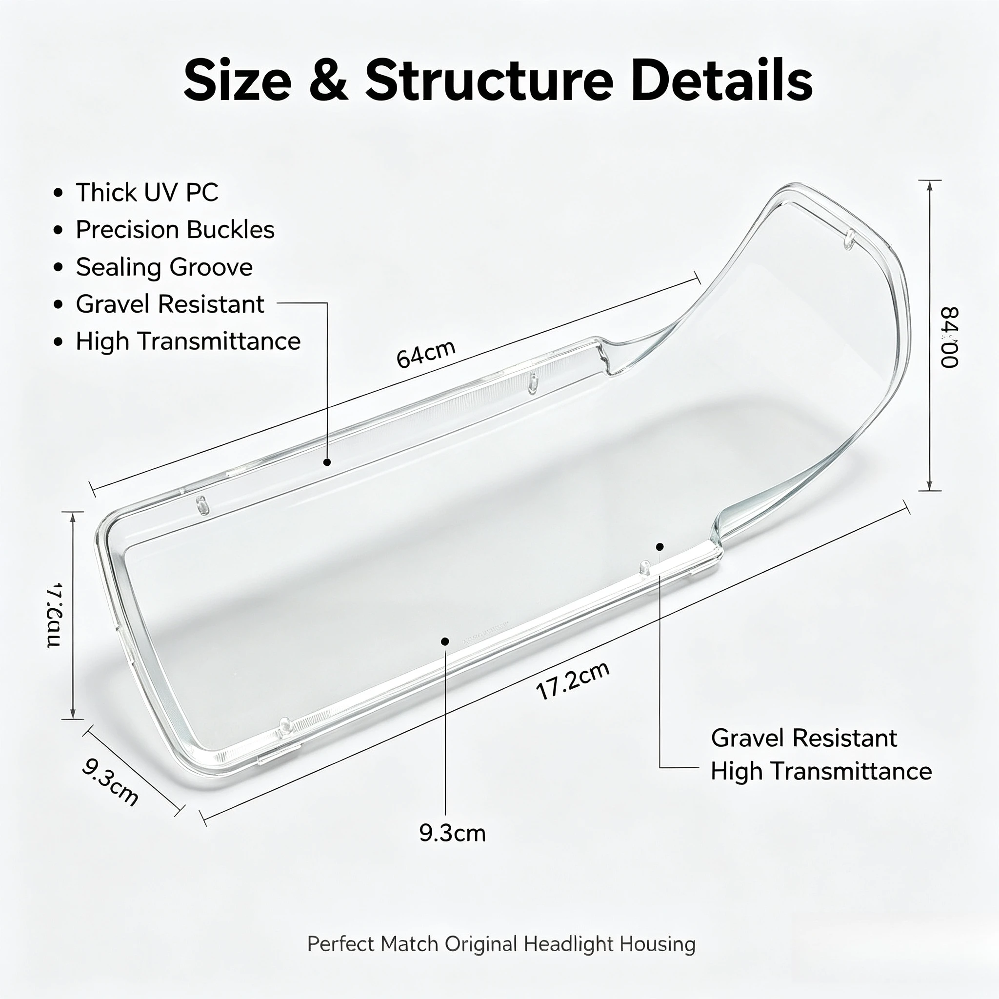 Moggic Gravel Resistant Headlight Housing Cover For Toyota Land Cruiser 4500 LC80 FJ80 Single Left Right Headlamp Repair view 3