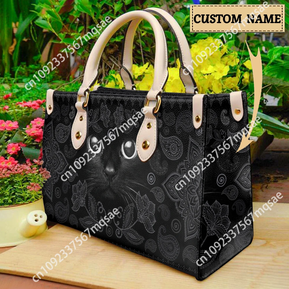 Borse tote con gatto nero magico stregoneria per donna Borse dal design di lusso premium Borsa a tracolla di marca Bolsas Para Mujeres femminili