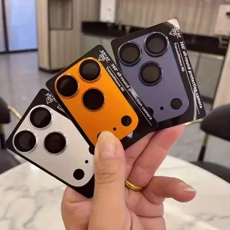 

1PCS Protective Film for iPhone 17 Pro Max/iPhone 17 Pro/17 Air Full Coverage Ultra-Thin Camera Lens Protector Metal Frame