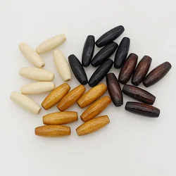 50/100pcs 22.5*8mm Big Hole Olive Shaped Painted Wood Beads DIY Jewelry Accessories Manual Wooden Spacer For Necklace Decoration