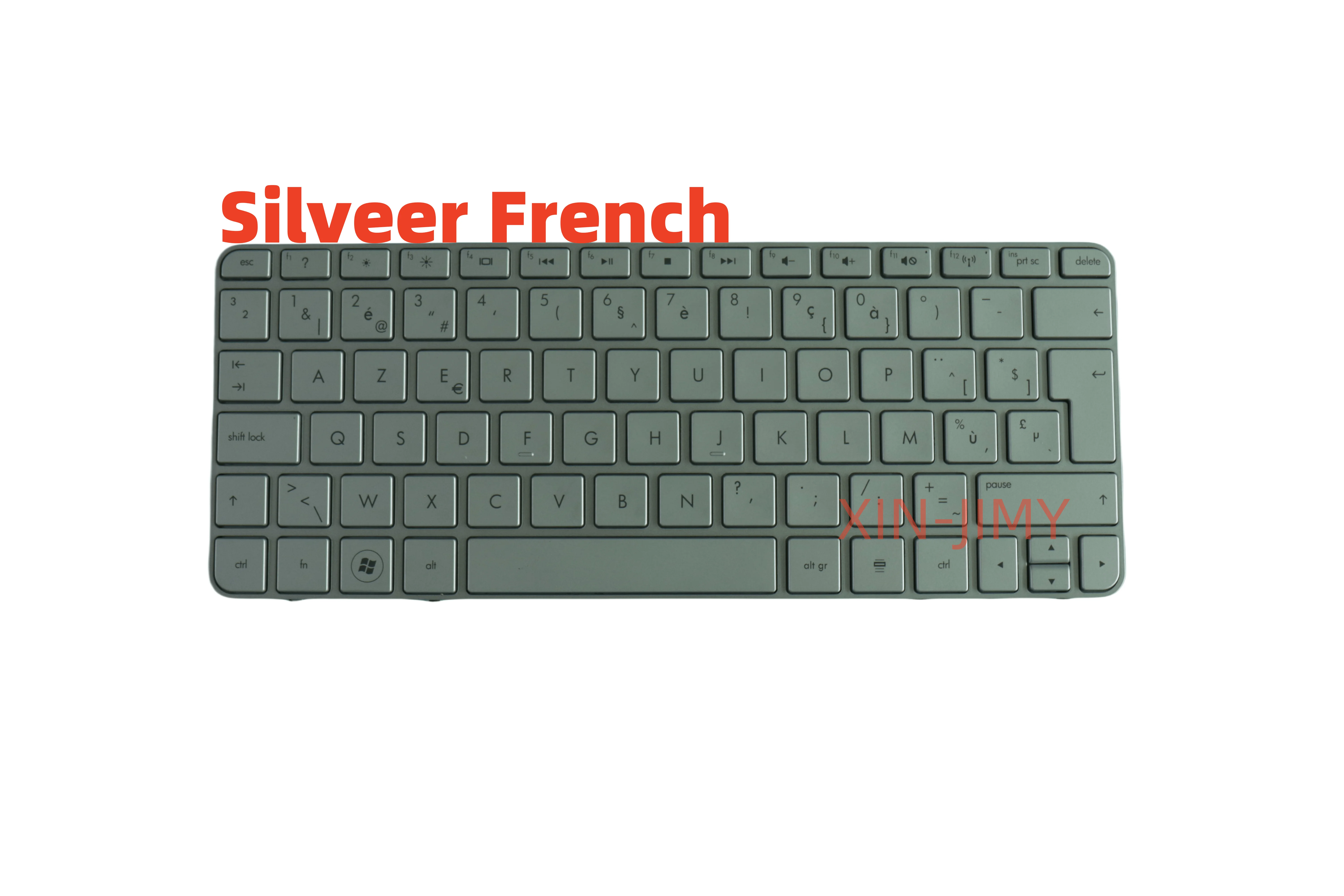 

French Laptop Keyboard For HP Mini 210-2000 1103 1104 110-3500 3510 3530NR 3600 3700 FR Laptop Keyboard Silver NO backlit