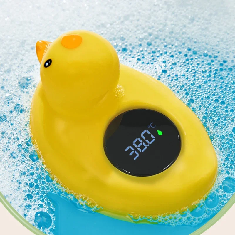 Termómetro de pato amarillo pequeño, bañera de bebé, ducha, termómetro de agua, Sensor de temperatura seguro para bebé, flotante, impermeable